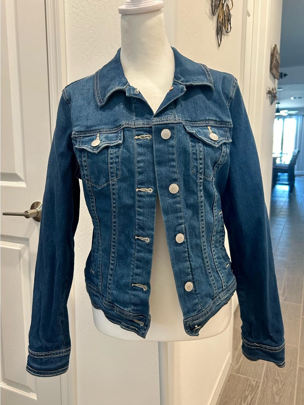 Old Navy Dark Blue Denim Jacket for Women